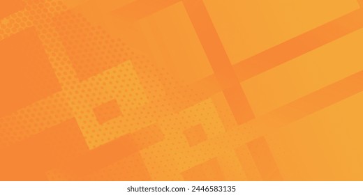 Web de gradiente naranja brillante fresco geometría de fondo abstracta y Elementos de capa Vector.