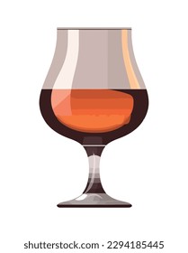 fresh golden wine in cup icon