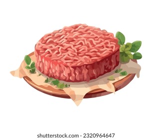 Fresh gourmet meal meat on a plate icon isolated