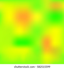 Fresh gradient mesh with yellow, orange green colors. Bright colored square vector background. Neon colors mesh. Colorful seamless pattern tile. Bright and juicy seamless background swatch