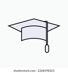 Fresh Graduate Icon. Take an Academic Degree, Symbol Passed Exams.