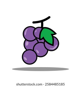 fresh grape illustration vector icon