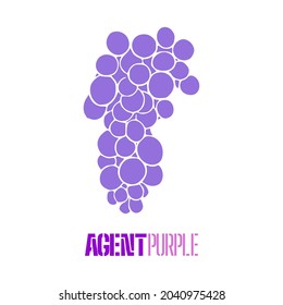 Fresh grape symbol vector graphic design illustration.