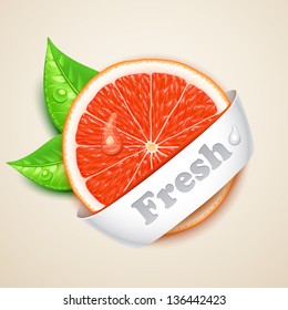 fresh grapefruit