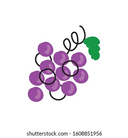 fresh grapes fruit isolated icon vector illustration design