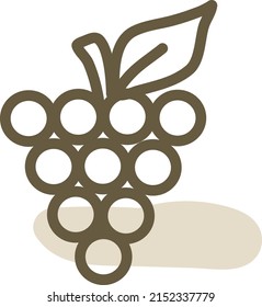 Uvas frescas, ilustración, vector sobre un fondo blanco.