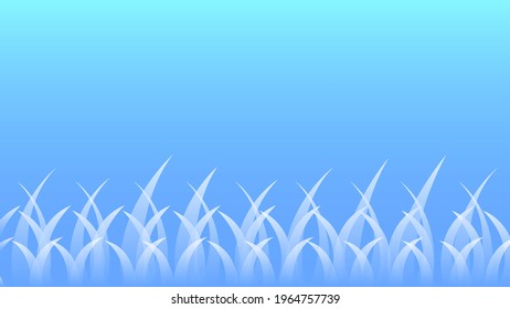 Fresh grass blue gradient. Vector illustration background. Good for wallpaper