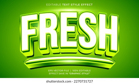 Fresh green 3D editable text effect template