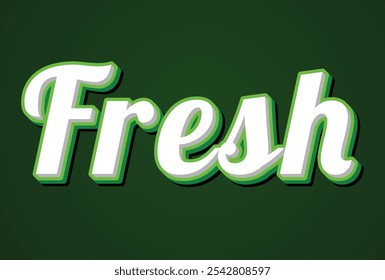 Fresh green 3d editable text effect
