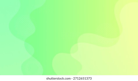 Fundo abstrato verde fresco com líquido macio como curvas e gradientes suaves.