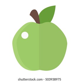 Fresh green apple icon organic food