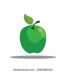 fresh green apple illustration vector icon