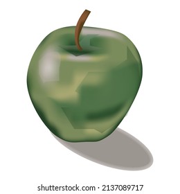 Fresh Green Apple Vector Illustration