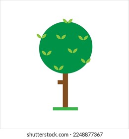 Fresh Green Big Tree Element Image