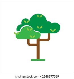 Fresh Green Big Tree Element Image