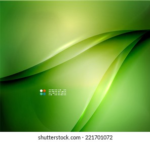 Fresh green blur wave and colors, abstract background