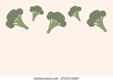 Brócoli verde fresco, Ilustración vectorial, comida saludable, verduras orgánicas, para Anuncios y Diseño web