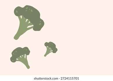 Brócoli verde fresco, Ilustración vectorial, comida saludable, verduras orgánicas, para Anuncios y Diseño web