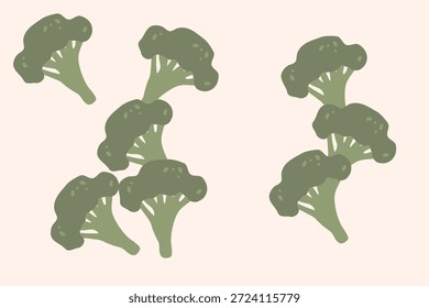 Brócoli verde fresco, Ilustración vectorial, comida saludable, verduras orgánicas, para Anuncios y Diseño web