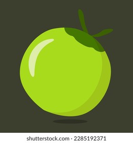Fresh green coconut fruit vector design.