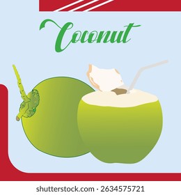 Fresh green coconuts are a tropical delight, filled with sweet, hydrating water — perfect for a natural and refreshing drink under the sun.