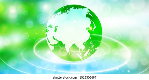 Fresh green earth Eco background