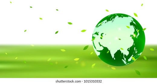 Fresh green earth Eco background