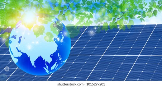 Fresh green earth solar background