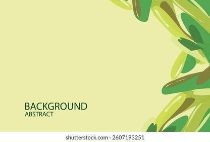 fresh green frame background template design vector