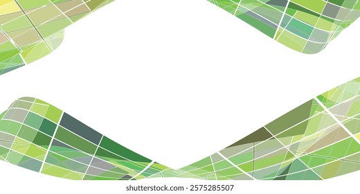 fresh green geometry pattern background