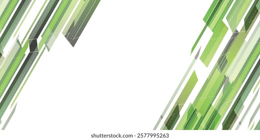 fresh green geometry pattern background