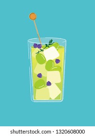 fresh green grape ade illustration