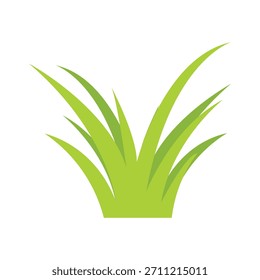 Ilustração de Vetor de Grama Verde Fresco Clump para Natureza, primavera e Elementos de Design de Gramado com Lâminas Exuberantes e Estilo Simples, Moderno