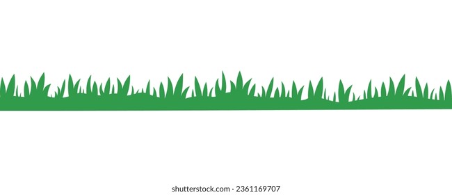 Fresh green grass on white background. Vector illustration