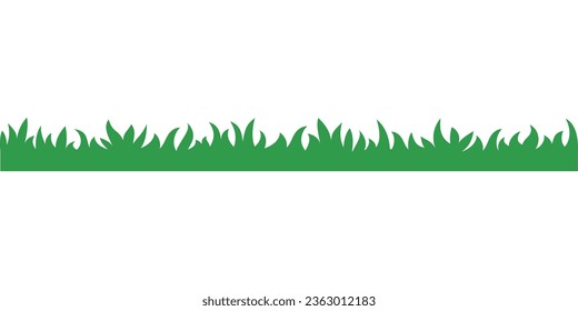 Fresh green grass on white background. Vector illustration