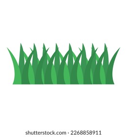 Fresh green grass. Vector flat illustration