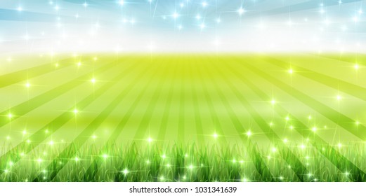 Fresh green grassland scenery background