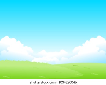 Fresh green grassland scenery background