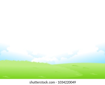 Fresh green grassland scenery background