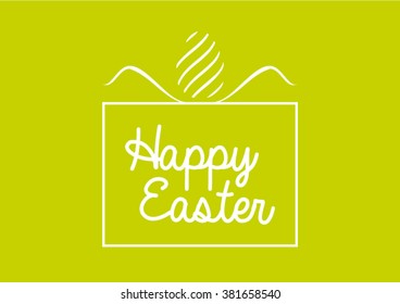 Fresh Green Happy Easter Greeting Card