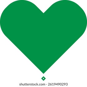 A fresh green heart icon. Symbol of health, nature, and growth. Perfect for eco-friendly designs, wellness themes, and expressing vitality. Simple and vibrant graphic.