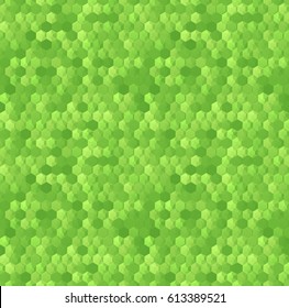 Fresh Green Hexagonal Seamless Pattern. Abstract Modern Summer Background. Vector Illustration.