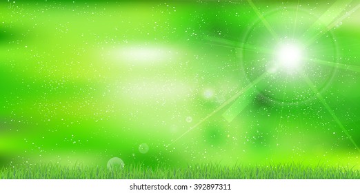 Fresh green green landscape background