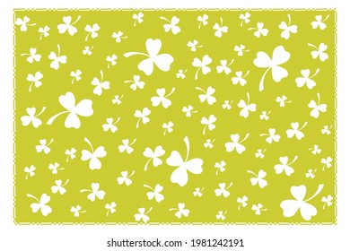 
Fresh green leaf abstract pattern. Flat vector template.