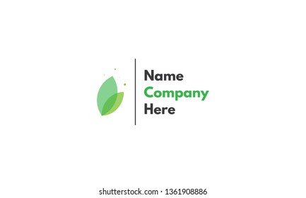 Fresh Green leaf Abstract vector logo design
