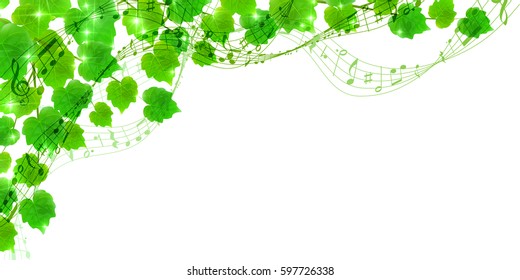 Fresh green leaf green background