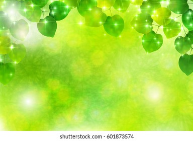 Fresh green leaf green background
