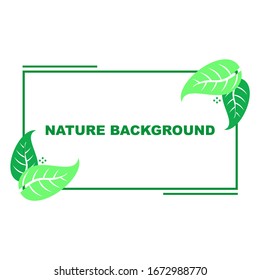 fresh green leaf background in the shape of a box pigora