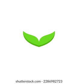 fresh green leaf design vector