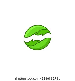 vector de diseño de hoja verde fresco